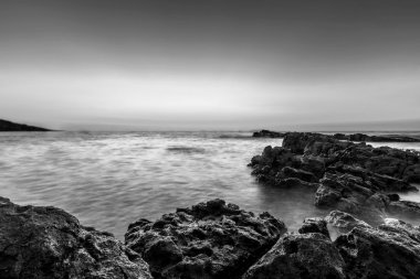 Akşam gün batımı Denizde