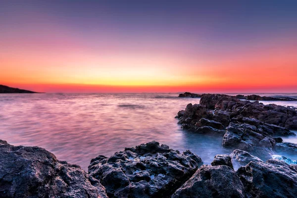 Akşam gün batımı Denizde — Stok fotoğraf