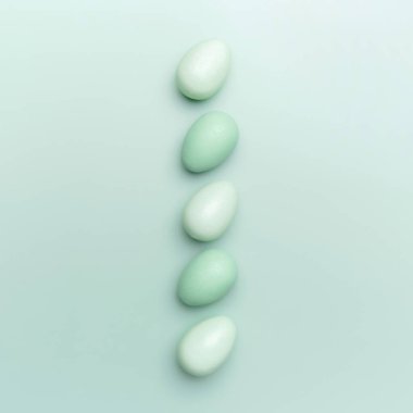 Renkli arka planda paskalya yumurtalarının yaratıcı düz fotoğrafı