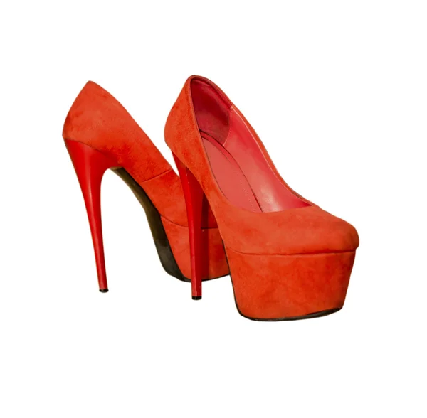 Female red high heels — Stock Photo, Image