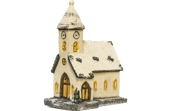 Ceramic toy house isolated — Stock Photo, Image