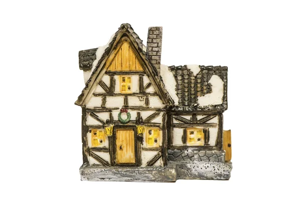 Ceramic toy house isolated — Stock Photo, Image