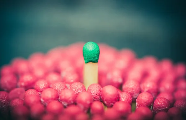 Één wedstrijd staande uit de menigte — Stockfoto