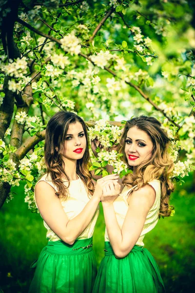 Twee gelukkige mooie vrouwen — Stockfoto