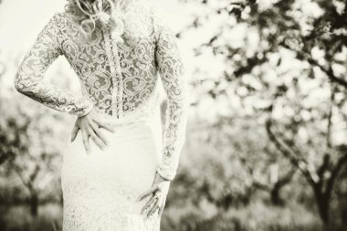 Güzel gelin açık park,