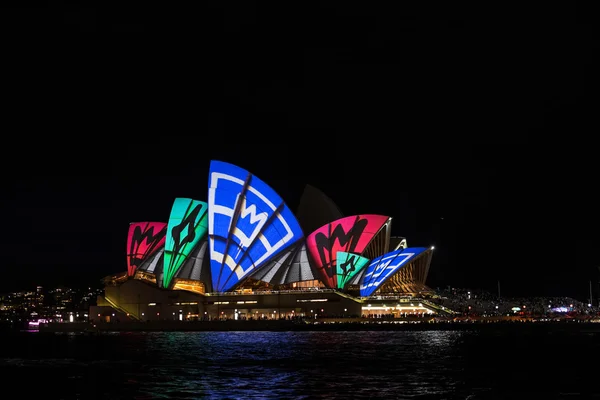 Sydney opera house w Sydney żywe edycja festiwalu 2016 — Zdjęcie stockowe