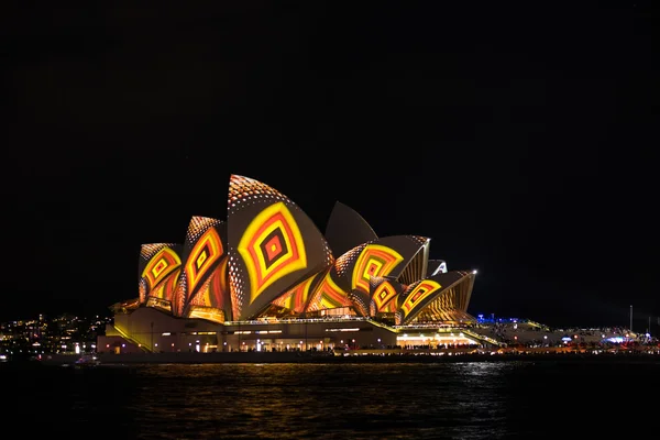 Sydney opera house w Sydney żywe edycja festiwalu 2016 — Zdjęcie stockowe