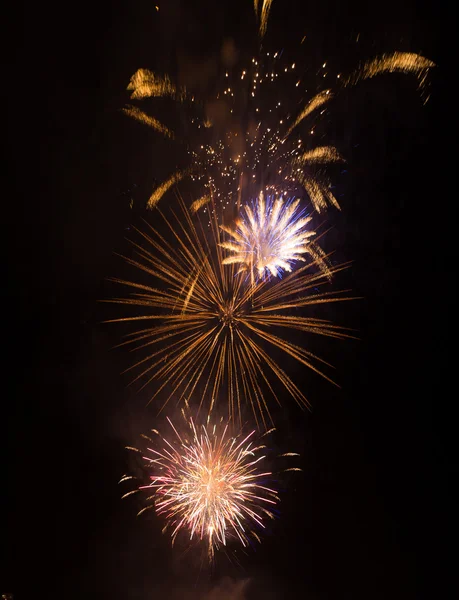 Fireworks against dark sky — Stock Photo, Image