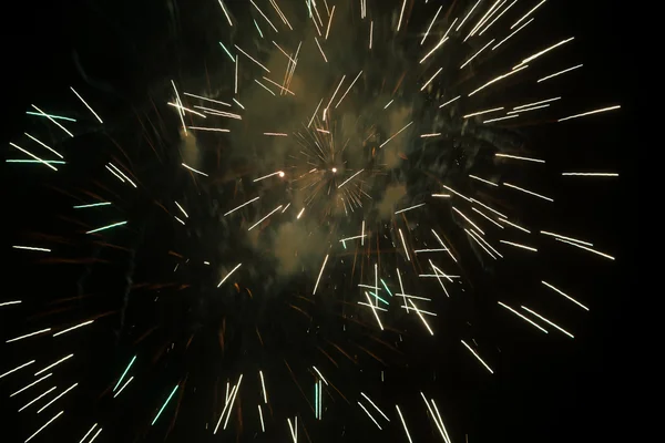 Fireworks against dark sky — Stock Photo, Image