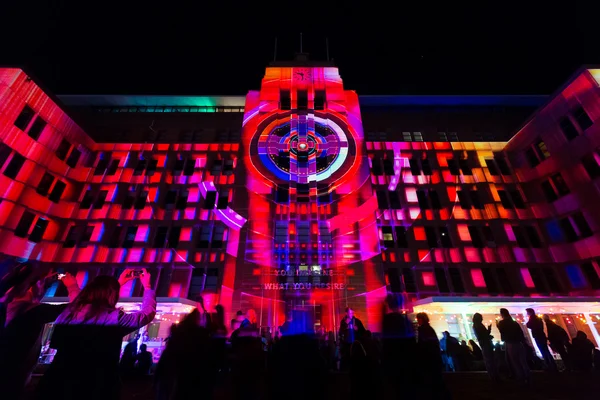 Museum of contemporary arts during Vivid Sydney festival — Stock Photo, Image