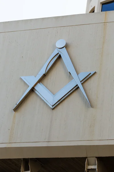 Compass symbol of the free masons — Stock Photo, Image