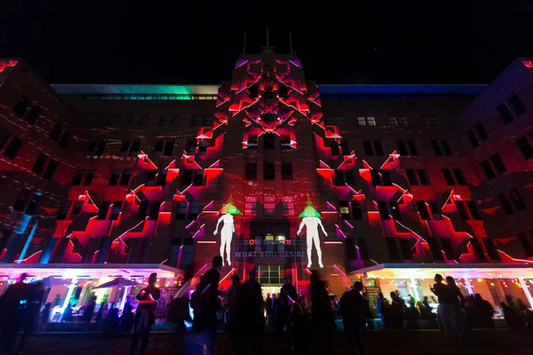 The Sydney museum of contemporary arts during Sydney vivid festival — Stock Photo, Image