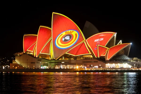 Sydney Opera House no festival Vivid — Fotografia de Stock