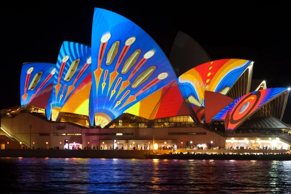 Sydney Opera House en el festival Vivid — Foto de Stock
