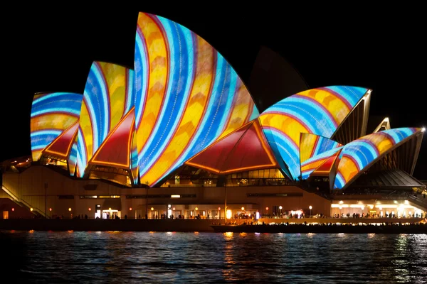 Sydney Opera House no festival Vivid — Fotografia de Stock