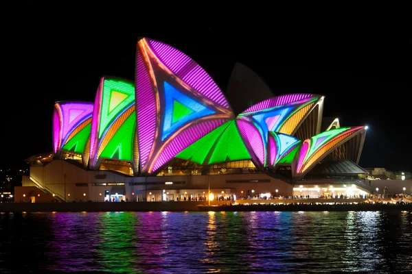 Sydney Opera House at the Vivid festival — Stock Photo, Image