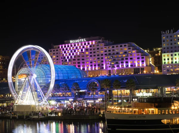 Darling Harbor - levendige Sydney festival. — Stockfoto