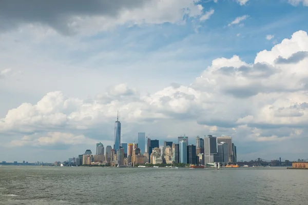 Manhattan Island from the ocean — Stock Photo, Image