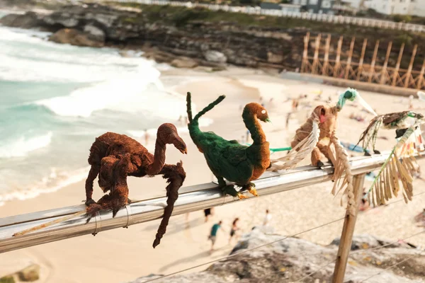 Скульптура у моря - прибрежная прогулка от Куджи до Бонди в Сиднее, Австралия. — стоковое фото