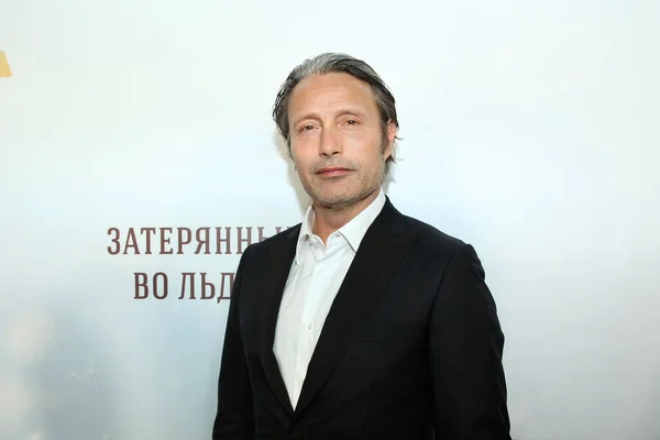 Aktör Mads Mikkelsen Lost Ice Filminin Prömiyeri Moskova 2019 — Stok fotoğraf