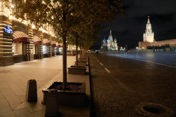 Place Rouge Moscou Nuit Automne — Photo