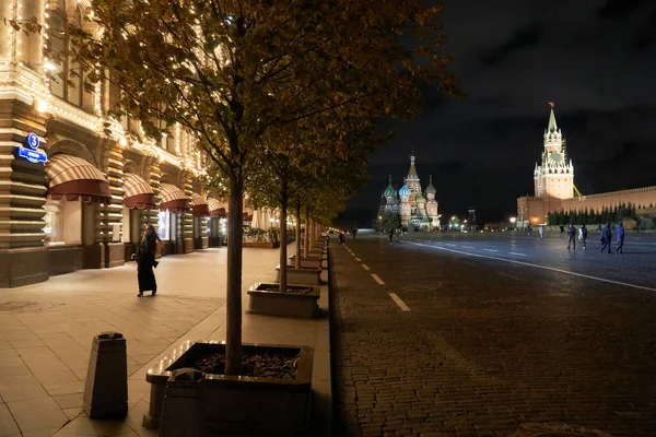 Praça Vermelha Moscou Noite Outono — Fotografia de Stock