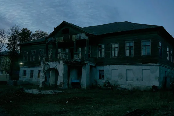 Abandoned Russian Manor 18Th Century Dusk — Stock Photo, Image