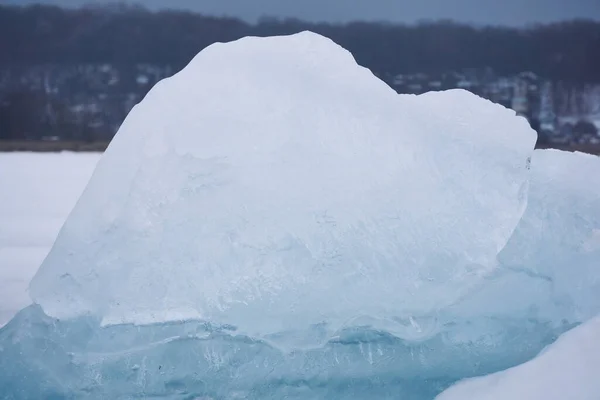 Surface Gelée Réservoir Voronej Hiver — Photo