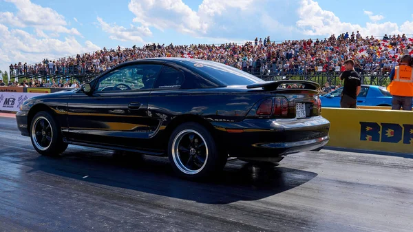 Moscou Rússia 2021 Corridas Clássicas Anuais Carros Retro Americanos Equipe — Fotografia de Stock