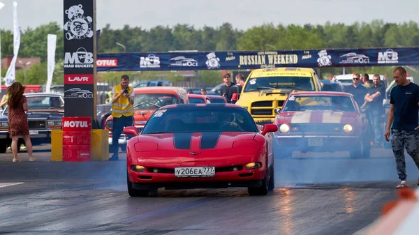 Mosca Russia 2021 Classiche Gare Annuali Resistenza Delle Auto Retrò — Foto Stock