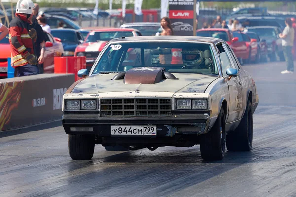Moscow Russia 2021 Annual Classic Drag Races American Retro Cars — Stock Photo, Image
