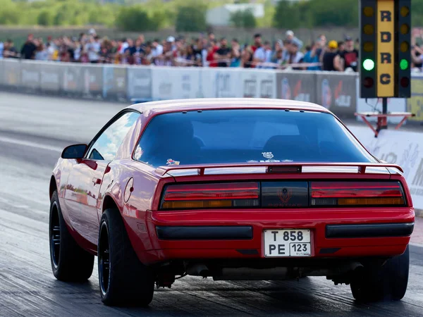 Moscou Russie 2021 Les Courses Annuelles Classiques Drag Cars Américains — Photo