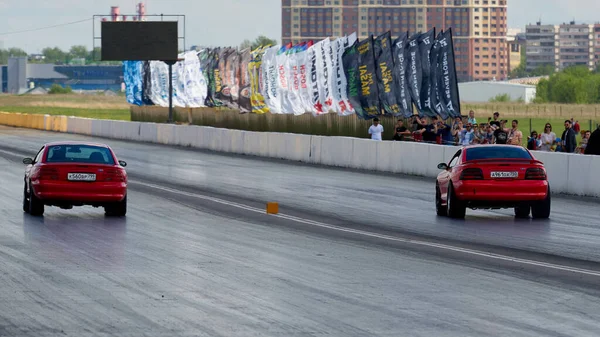 Moscou Rússia 2021 Corridas Clássicas Anuais Carros Retro Americanos Equipe — Fotografia de Stock