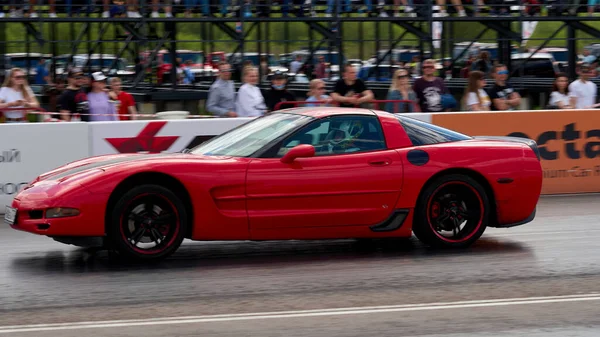 Moscou Russie 2021 Les Courses Annuelles Classiques Drag Cars Américains — Photo