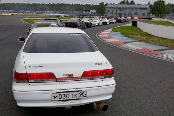 Moskwa Rosja 2021 Festiwal Drift Expo Track Mode Torze Wyścigowym — Zdjęcie stockowe