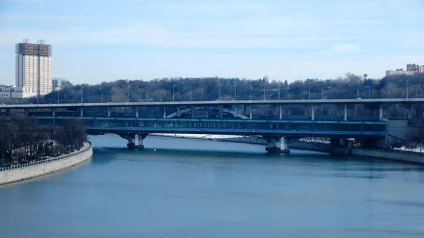 Vue Rivière Moskva Depuis Téléphérique Luzhniki — Photo