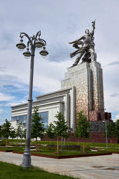 Monument Arbetare Och Bonde Kvinna Vdnkh Moskva — Stockfoto