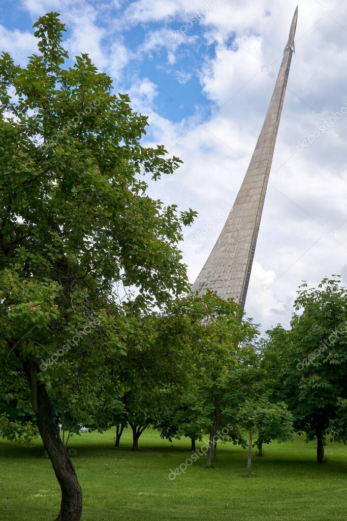 Monument to the Conquerors of Space at VDNKh in Moscow