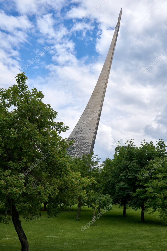 Monument to the Conquerors of Space at VDNKh in Moscow