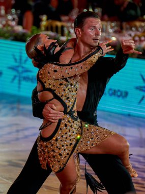 Moskova, Rusya - 17.07.2021: Latin Amerika Dans Dünya Kupası