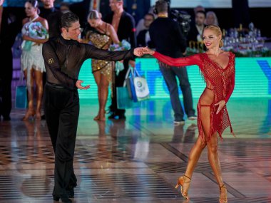 Moskova, Rusya - 17.07.2021: Latin Amerika Dans Dünya Kupası