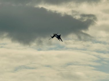 Zhukovsky, Moskova bölgesi, Rusya - 24,07.2021: MAKS 'te akrobatik takımların performansı 