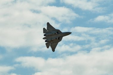 Zhukovsky, Moskova bölgesi, Rusya - 24,07.2021: MAKS 'te akrobatik takımların performansı 