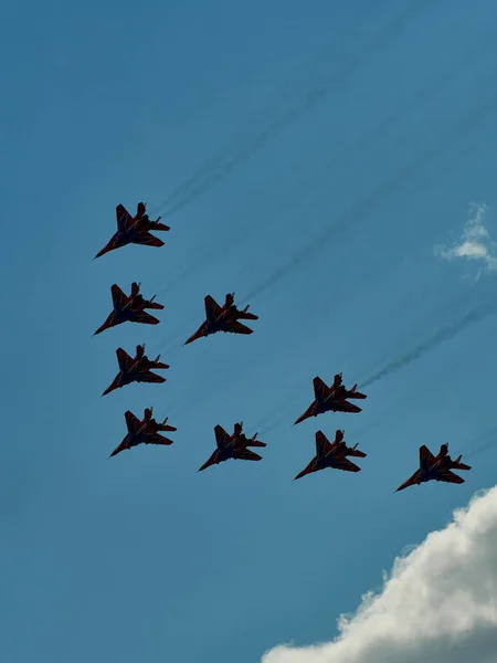 Zhukovsky Moscow Region Russia 2021 Performance Aerobatic Teams Maks — Stockfoto