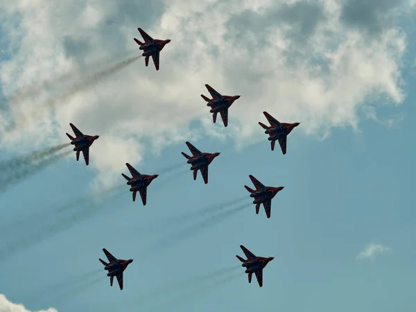 Zhukovsky Moszkva Régió Oroszország 2021 Aerobic Csapatok Teljesítménye Maks — Stock Fotó
