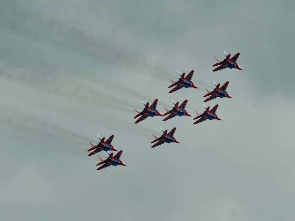 Zjoekovski Regio Moskou Rusland 2021 Prestaties Van Aerobatische Teams Bij — Stockfoto