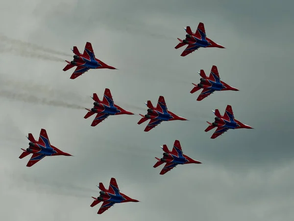 Zjoekovski Regio Moskou Rusland 2021 Prestaties Van Aerobatische Teams Bij — Stockfoto