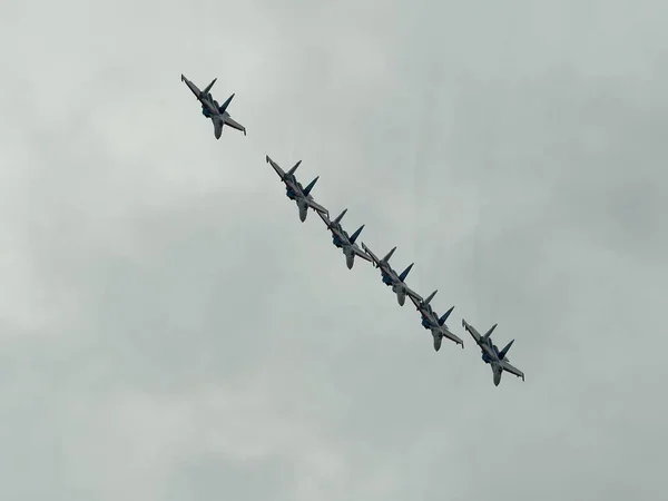 Zhukovsky Moscow Region Russia 2021 Performance Aerobatic Teams Maks — Foto de Stock