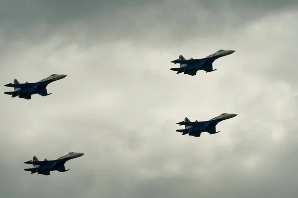 Zjoekovski Regio Moskou Rusland 2021 Prestaties Van Aerobatische Teams Bij — Stockfoto