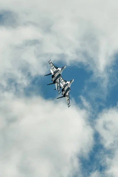 俄罗斯莫斯科地区朱科夫斯基 2021年7月24日 特技飞行队在Maks的表现 — 图库照片